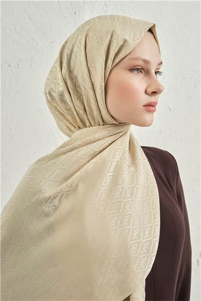 Armine Elegance İpek Pamuk Monogram Şal 17