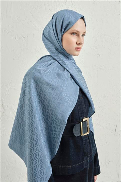 Armine Elegance İpek Pamuk Monogram Şal 26