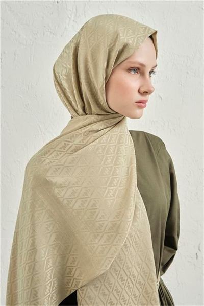 Armine Elegance İpek Pamuk Monogram Şal 54