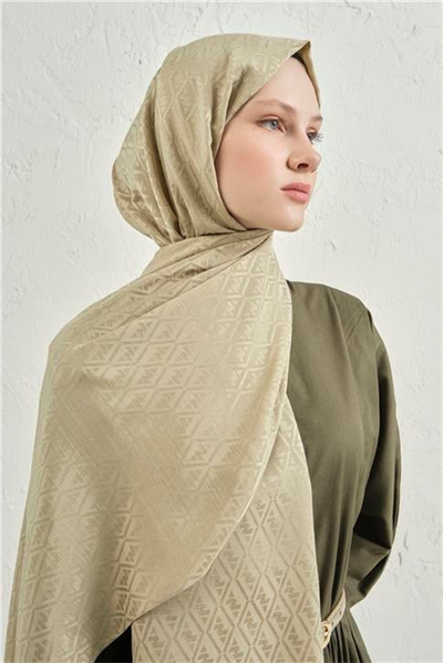 Armine Elegance İpek Pamuk Monogram Şal 54