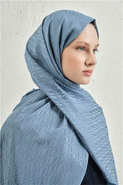 Armine Elegance İpek Pamuk Monogram Şal 26
