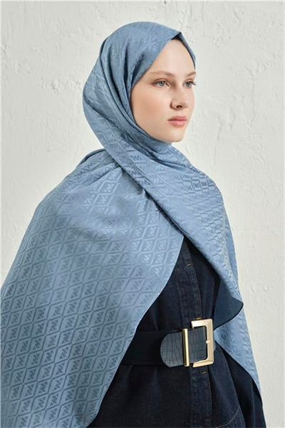Armine Elegance İpek Pamuk Monogram Şal 26