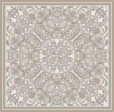 Armine Etnik Desen Saf İpek Twill Eşarp 9421D 84