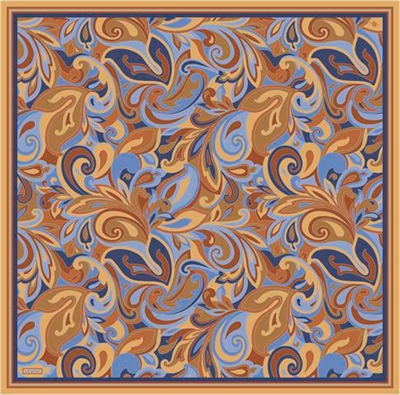 Armine Etnik Desenli Saf İpek Twill Eşarp 9323D 54