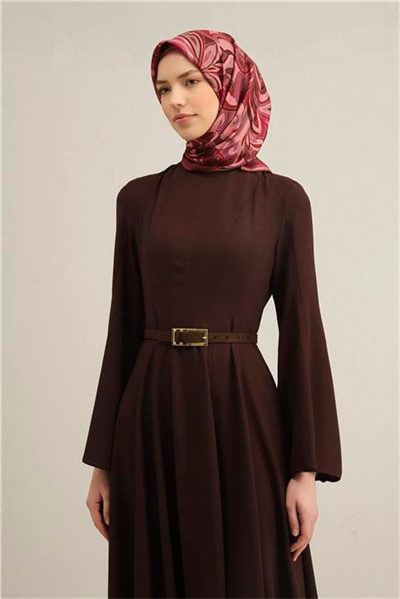 Armine Etnik Desenli Saf İpek Twill Eşarp 9323D 83