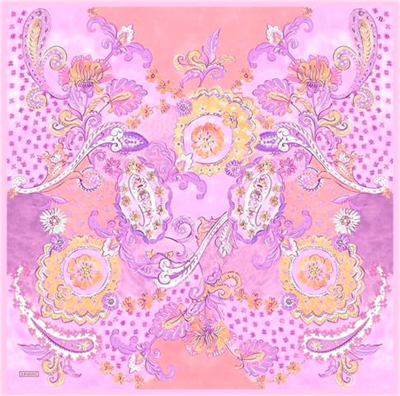 Armine Etnik Desenli Saf İpek Twill Eşarp 9338D 54