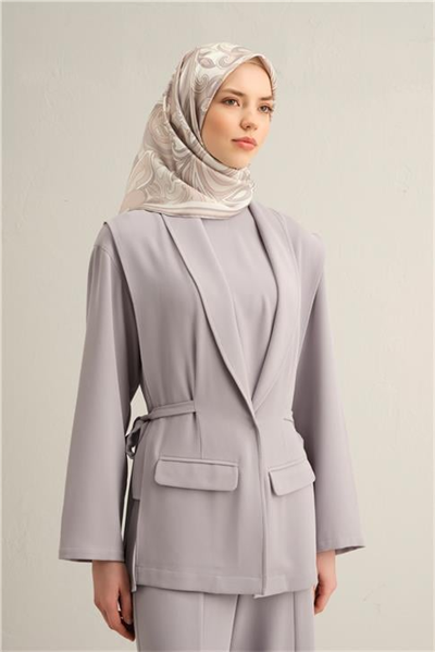 Armine Etnik Desenli Saf İpek Twill Eşarp 9323D 82