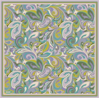 Armine Etnik Desenli Saf İpek Twill Eşarp 9323D 84