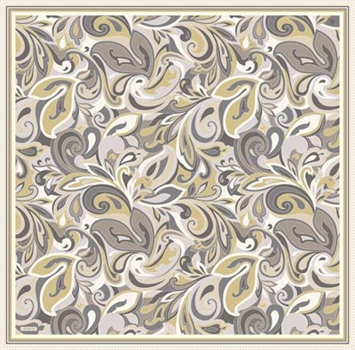 Armine Etnik Desenli Saf İpek Twill Eşarp 9323D 35