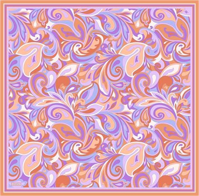 Armine Etnik Desenli Saf İpek Twill Eşarp 9323D 04