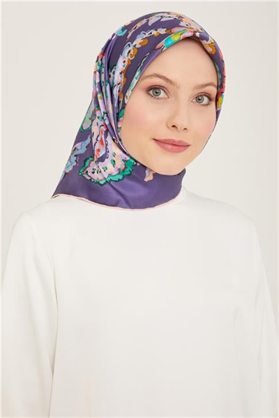 Armine Etnik Desenli Twill İpek Eşarp 24Ya9130 34 84