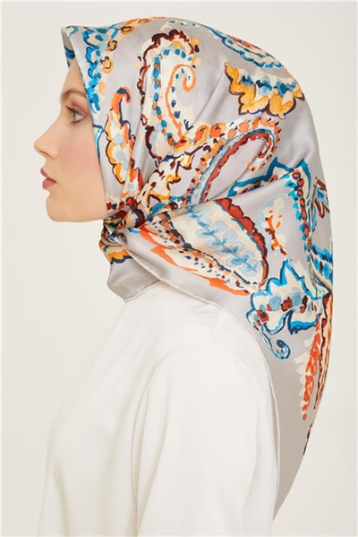 Armine Etnik Desenli Twill İpek Eşarp 24Ya9130 34 34