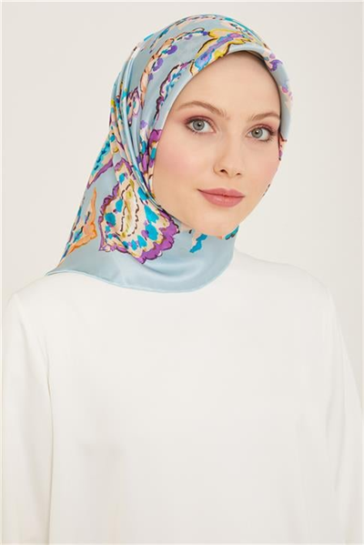 Armine Etnik Desenli Twill İpek Eşarp 24Ya9130 34 03