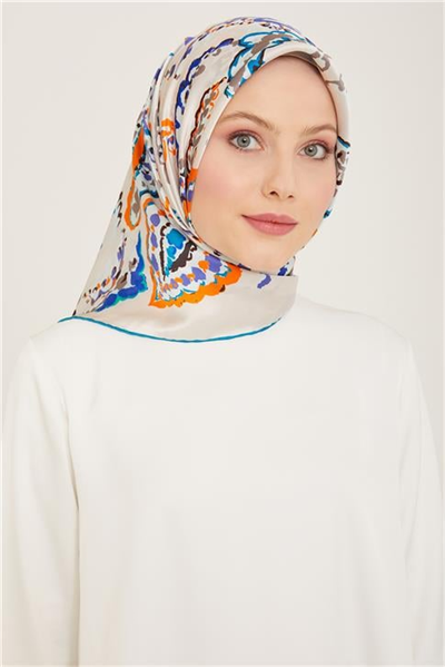 Armine Etnik Desenli Twill İpek Eşarp 24Ya9130 34 60