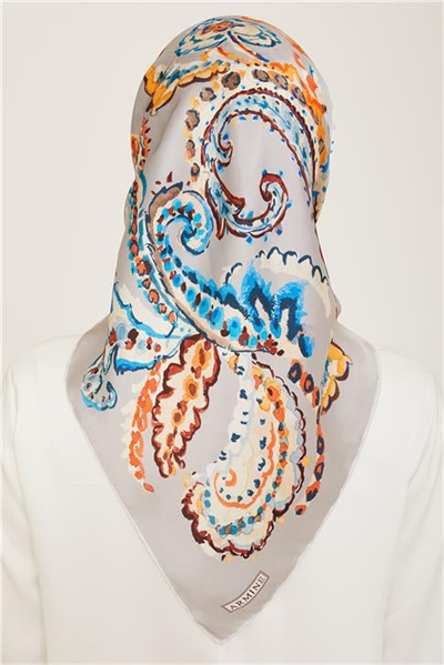 Armine Etnik Desenli Twill İpek Eşarp 24Ya9130 34 34