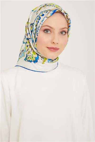 Armine Etnik Desenli Twill İpek Eşarp 24Ya9130 34 80