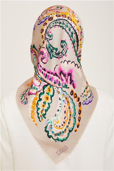 Armine Etnik Desenli Twill İpek Eşarp 24Ya9130 34 33