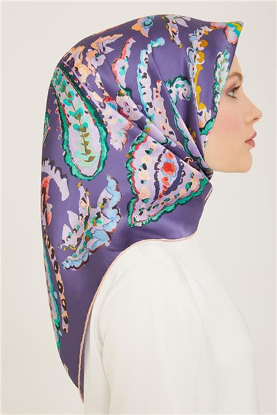 Armine Etnik Desenli Twill İpek Eşarp 24Ya9130 34 84