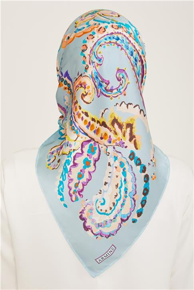 Armine Etnik Desenli Twill İpek Eşarp 24Ya9130 34 03