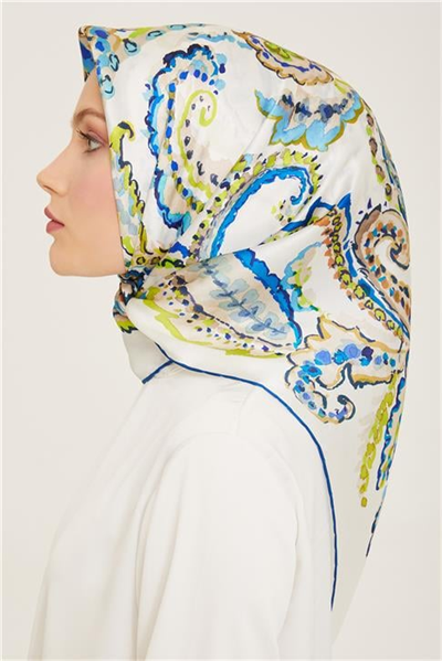 Armine Etnik Desenli Twill İpek Eşarp 24Ya9130 34 80