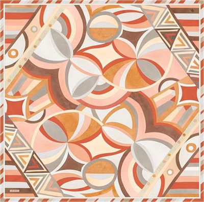 Armine Geometrik Desenli Saf İpek Sura Eşarp 9336D 05