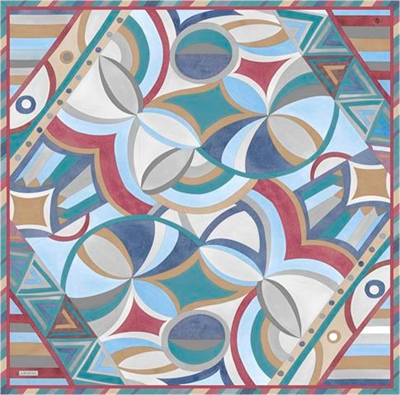 Armine Geometrik Desenli Saf İpek Sura Eşarp 9336D 81