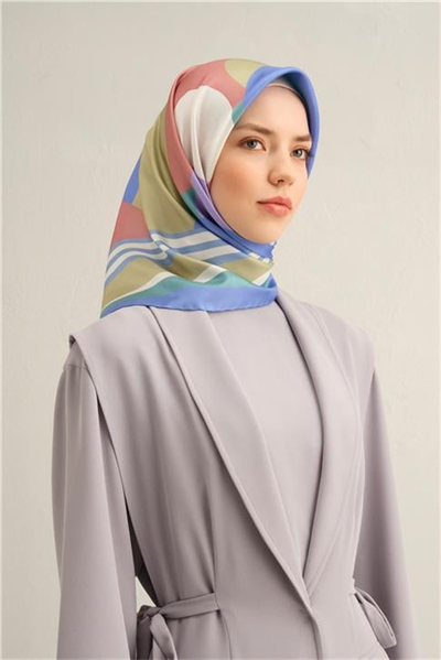 Armine Geometrik Desenli Saf İpek Sura Eşarp 9313D 56