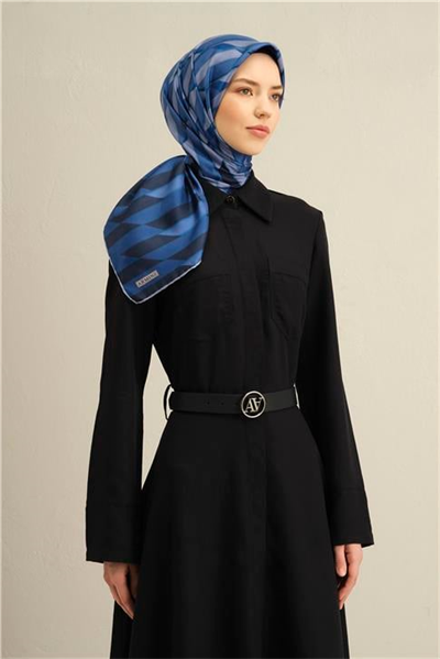 Armine Geometrik Desenli Saf İpek Sura Eşarp 9325D 85