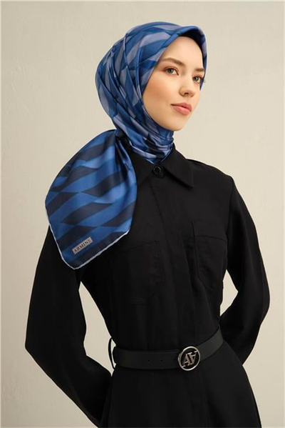 Armine Geometrik Desenli Saf İpek Sura Eşarp 9325D 85