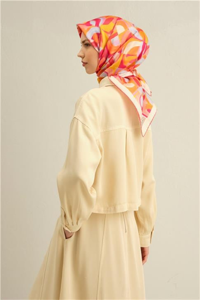 Armine Geometrik Desenli Saf İpek Sura Eşarp 9329D 31