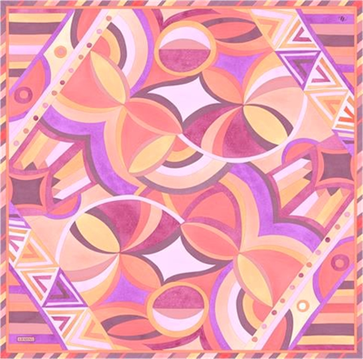 Armine Geometrik Desenli Saf İpek Sura Eşarp 9336D 55