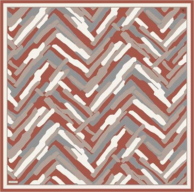 Armine Geometrik Desenli Saf İpek Sura Eşarp 9303D 85