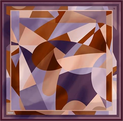 Armine Geometrik Desenli Saf İpek Sura Eşarp 9331D 50