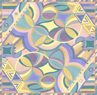 Armine Geometrik Desenli Saf İpek Sura Eşarp 9336D 54
