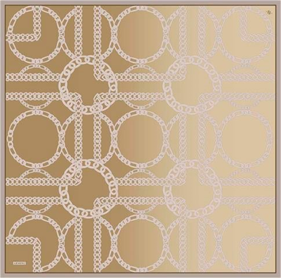 Armine Geometrik Desenli Saf İpek Twill Eşarp 9427D 33