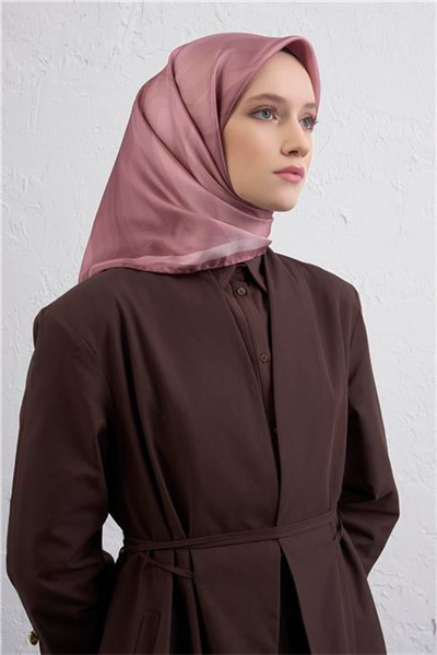 Armine Geometrik Desenli Saf İpek Twill Eşarp 9402D 05