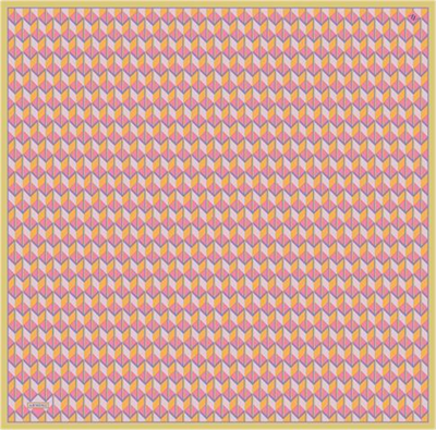 Armine Geometrik Desenli Saf İpek Twill Eşarp 9309D 81