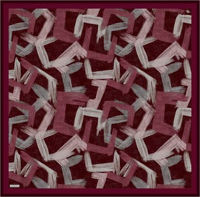 Armine Geometrik Desenli Saf İpek Twill Eşarp 9413D 81