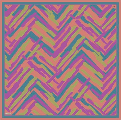 Armine Geometrik Desenli Saf İpek Twill Eşarp 9303D 56