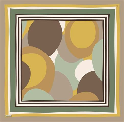 Armine Geometrik Desenli Saf İpek Twill Eşarp 9313D 31