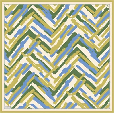 Armine Geometrik Desenli Saf İpek Twill Eşarp 9303D 01