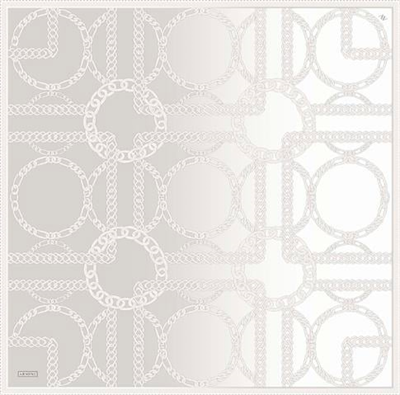 Armine Geometrik Desenli Saf İpek Twill Eşarp 9427D 80