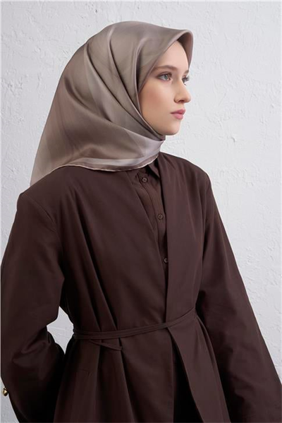 Armine Geometrik Desenli Saf İpek Twill Eşarp 9402D 07