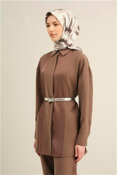Armine Geometrik Desenli Saf İpek Twill Eşarp 9303D 82