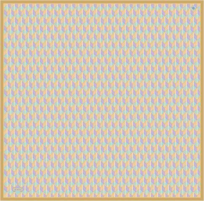 Armine Geometrik Desenli Saf İpek Twill Eşarp 9309D 51