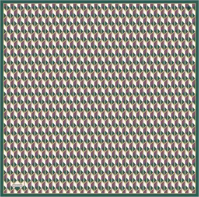 Armine Geometrik Desenli Saf İpek Twill Eşarp 9309D 84