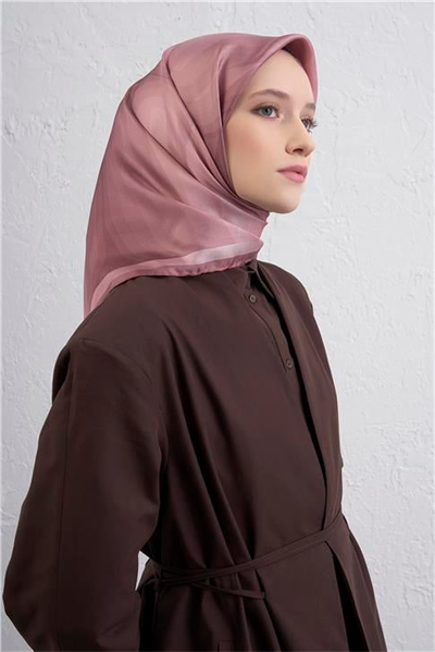 Armine Geometrik Desenli Saf İpek Twill Eşarp 9402D 05