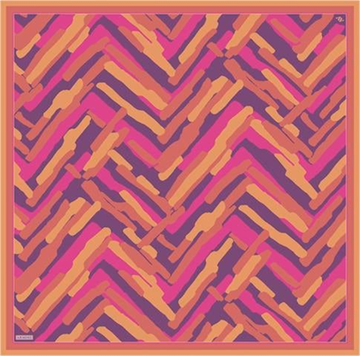 Armine Geometrik Desenli Saf İpek Twill Eşarp 9303D 54