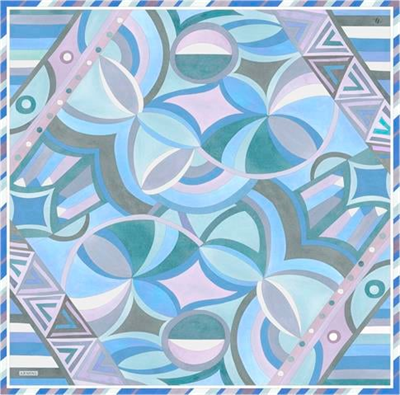 Armine Geometrik Desenli Saf İpek Twill Eşarp 9336D 32