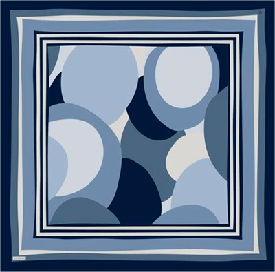 Armine Geometrik Desenli Saf İpek Twill Eşarp 9313D 86